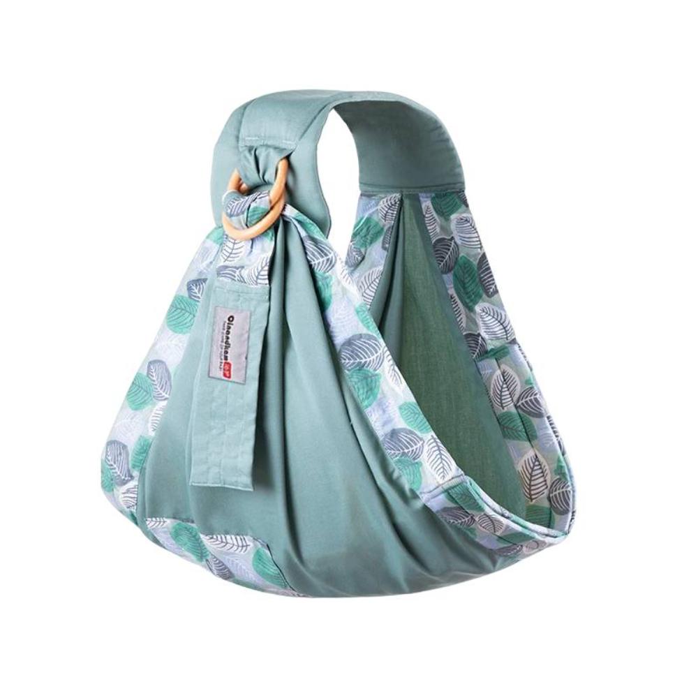 Unisex cotton baby wrap carrier for newborn & infant. Hands-free, comfortable parenting with a floral pattern.