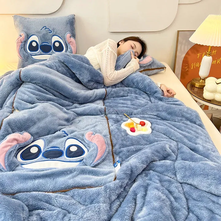 Elevate your home decor with this cozy plush blanket & cushion set, offering both style and comfort.