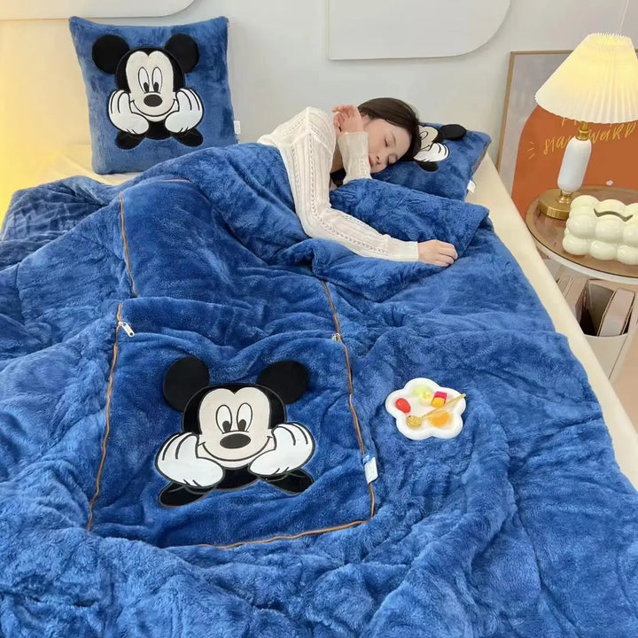Indulge in softness with this plush blanket & cushion set, designed for cozy home comfort & style.
