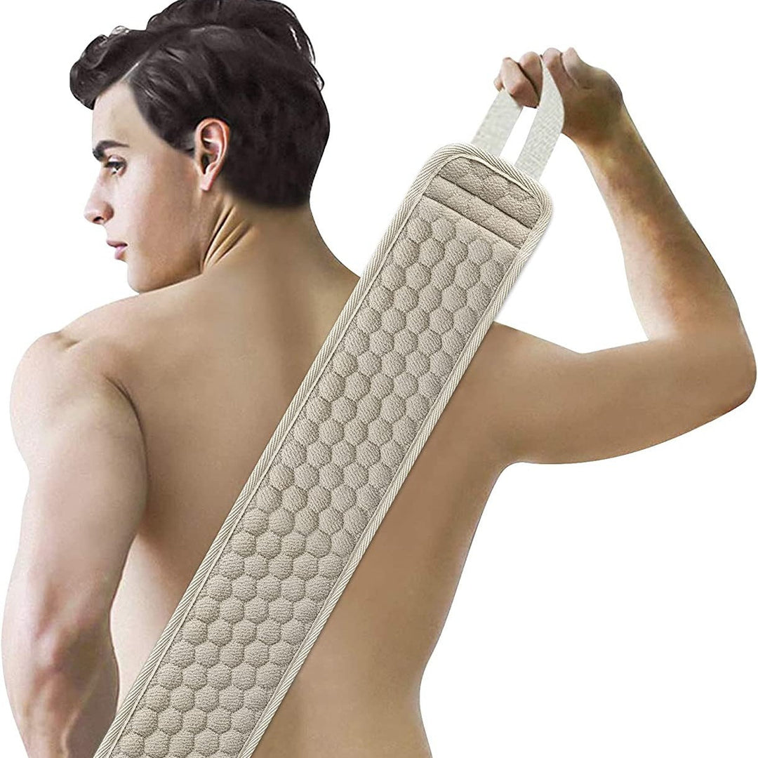 Unisex deep cleansing back scrubber for showers & baths. Exfoliates for smooth, refreshed skin.