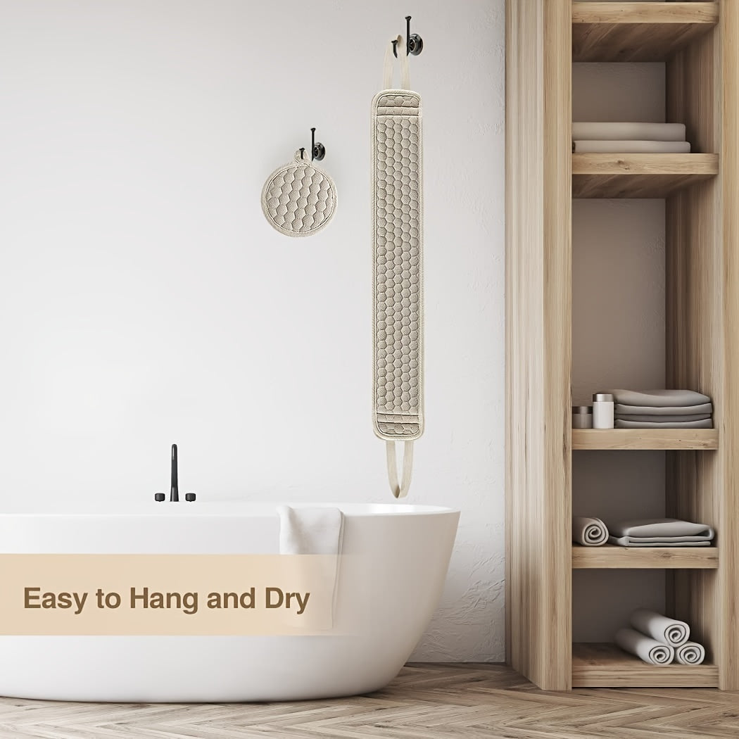 Honeycomb back scrubber & body brush for deep cleansing. Achieve smooth skin with this durable bath tool.