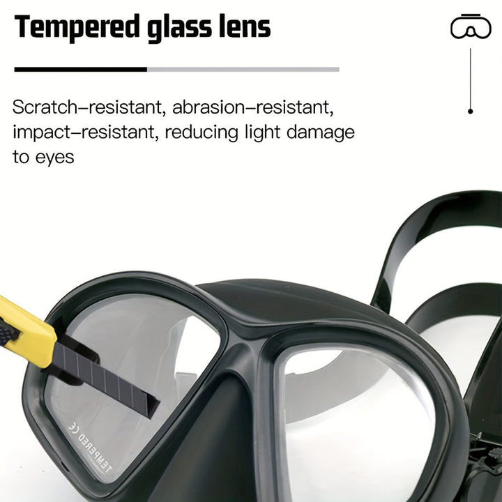 Get sharp underwater photos with this anti-fog dive mask, tempered glass & built-in camera mount.