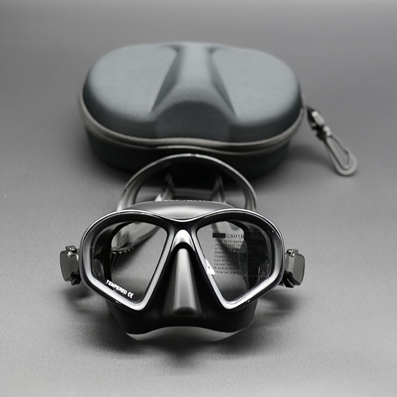 Crystal clear vision with this anti-fog tempered glass dive mask, featuring a GoPro mount.
