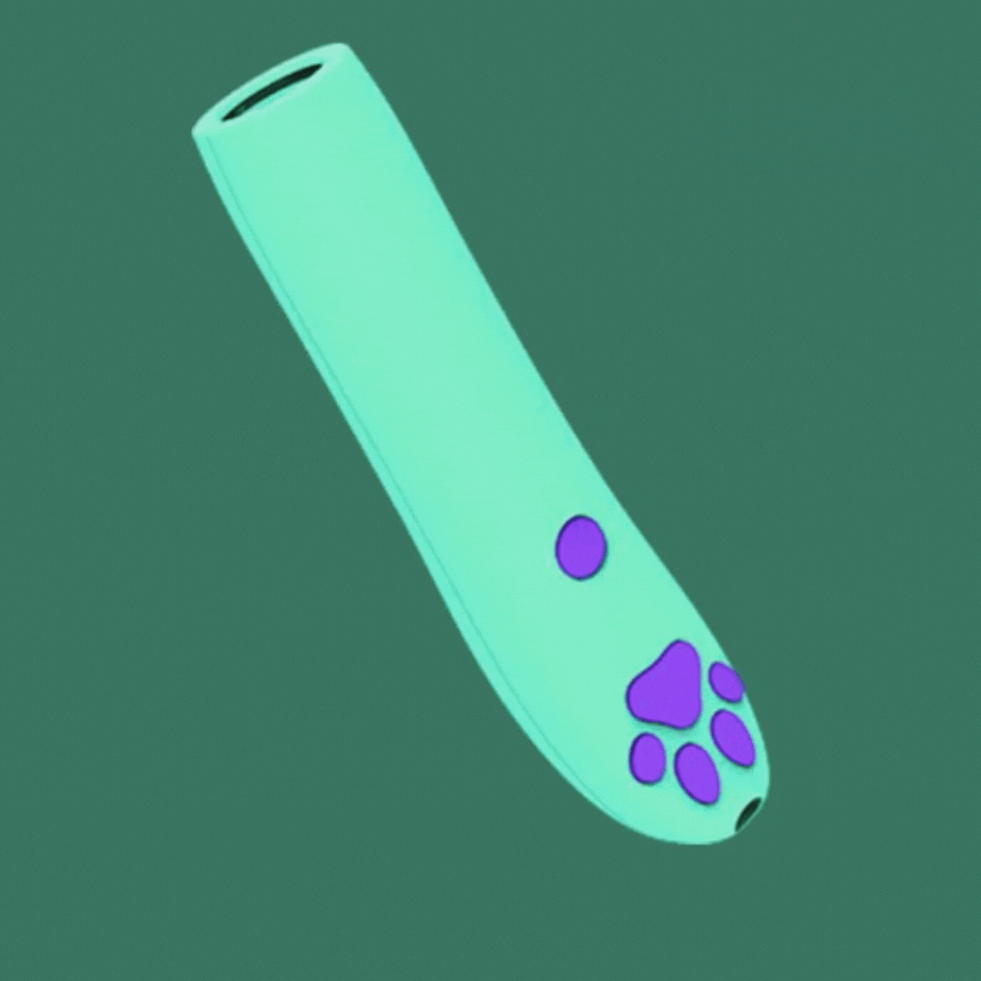 Robust dog whistle chew toy, textured surface helps remove plaque & tartar during play.