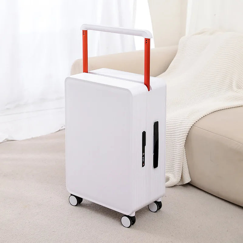 Unisex durable travel suitcase with secure hardshell, spinner wheels & organized interior for efficient packing.