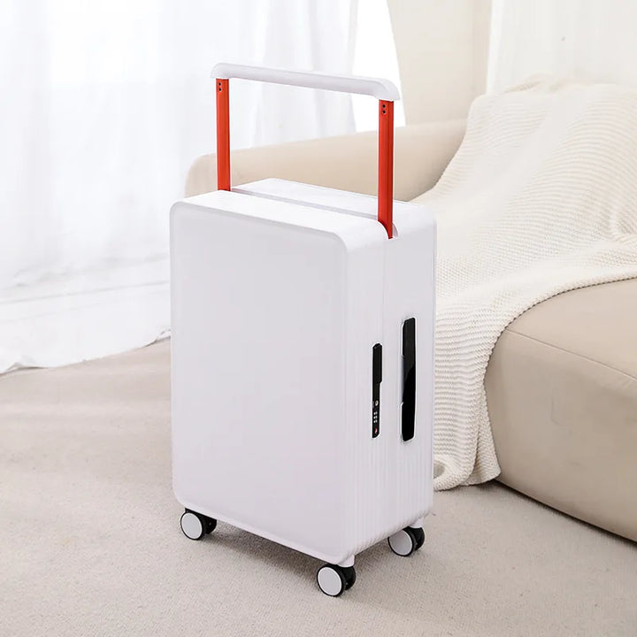 Unisex durable travel suitcase with secure hardshell, spinner wheels & organized interior for efficient packing.