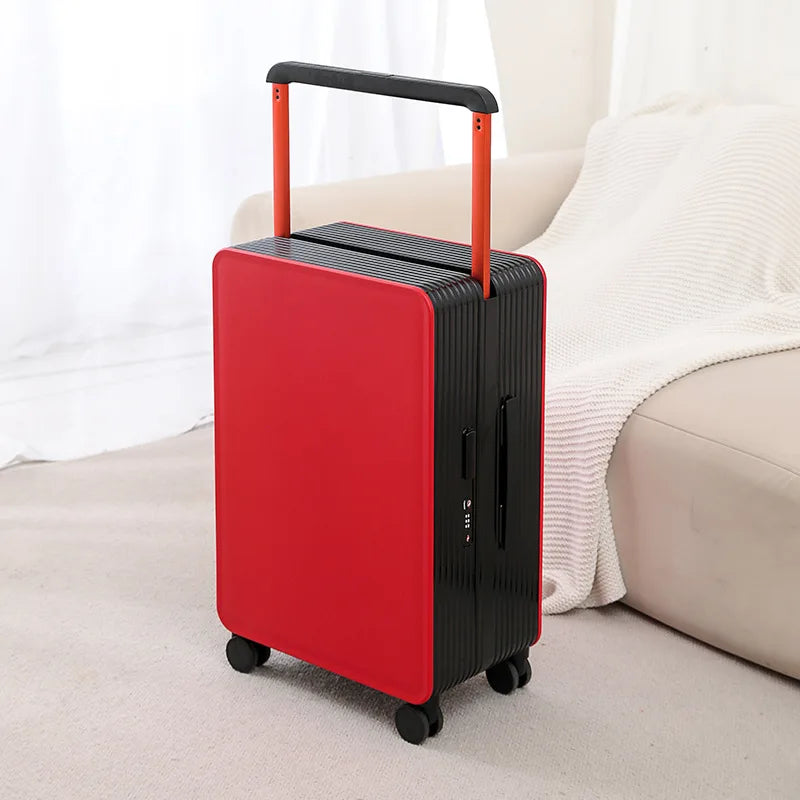 Convenient unisex travel suitcase with durable PP hardshell & multi-directional spinner wheels for easy journeys.