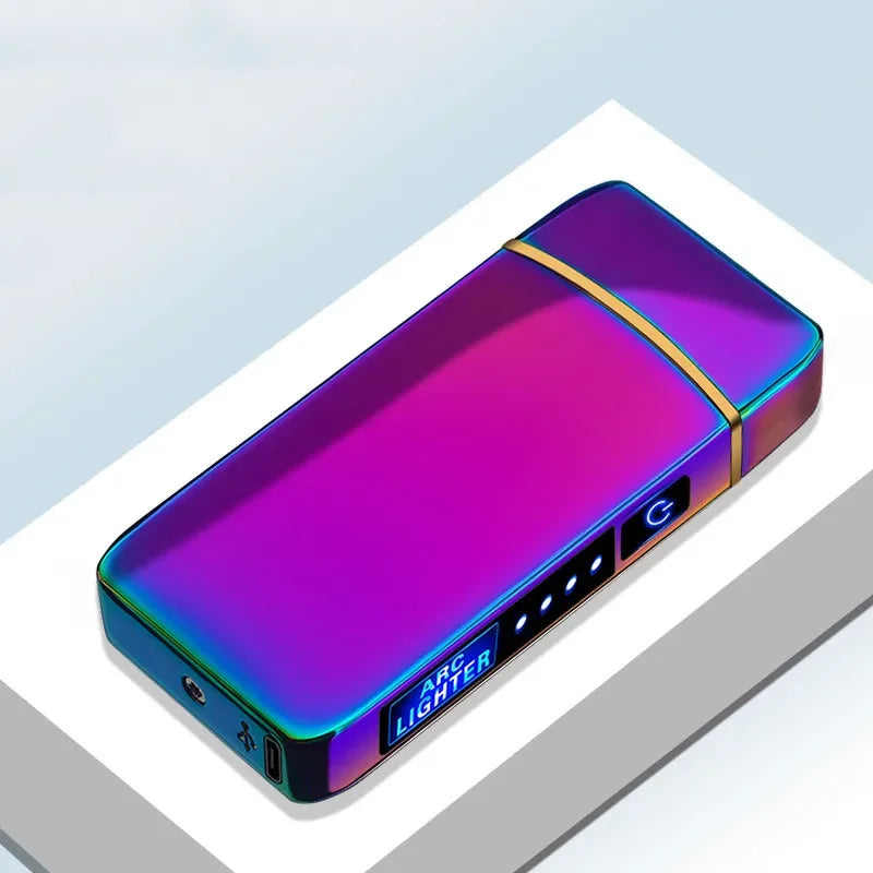 Safe electronic plasma lighter, windproof & USB rechargeable, no butane needed.
