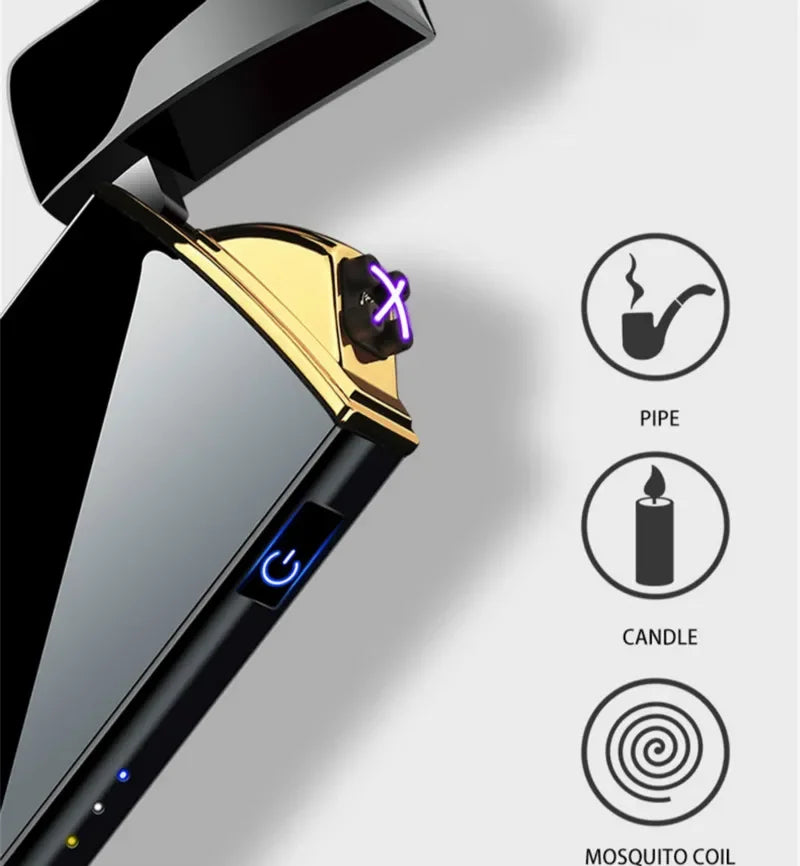 Eco-friendly USB rechargeable plasma lighter, windproof & electric for versatile daily use.