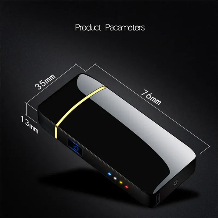 Touch sensor electric plasma lighter, windproof USB rechargeable design for easy use.