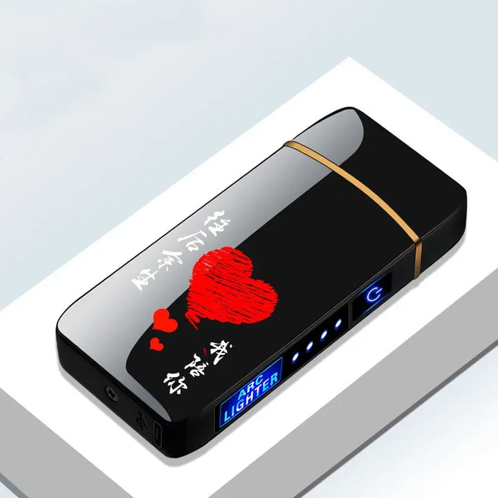 Versatile electric plasma lighter, windproof, USB rechargeable, ideal for many uses.