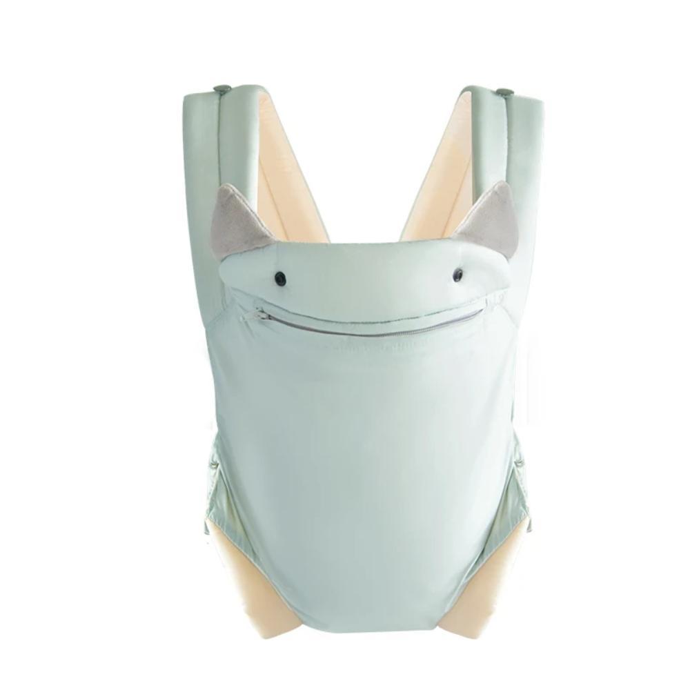 Unisex ergonomic baby carrier in a soft cotton blend, providing comfortable support for infant & toddler. Hands-free parenting.
