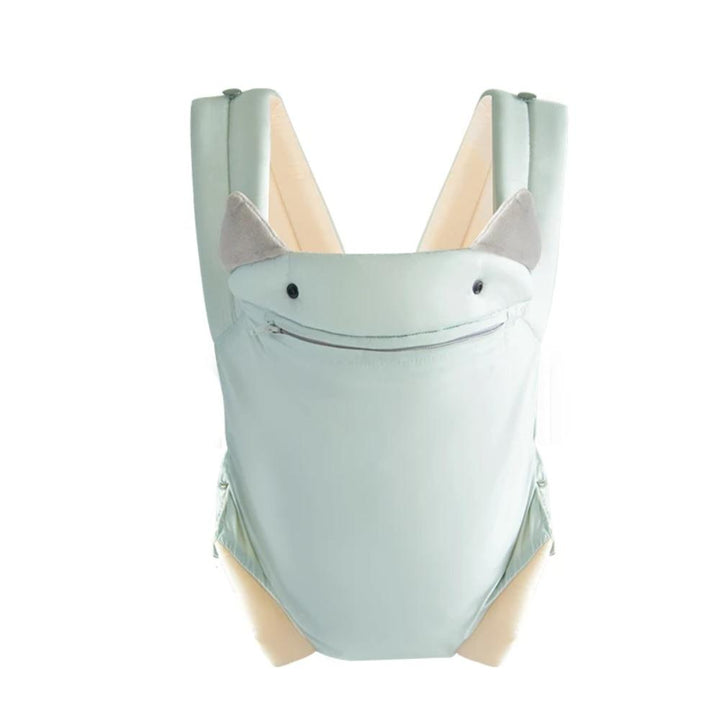Unisex ergonomic baby carrier in a soft cotton blend, providing comfortable support for infant & toddler. Hands-free parenting.