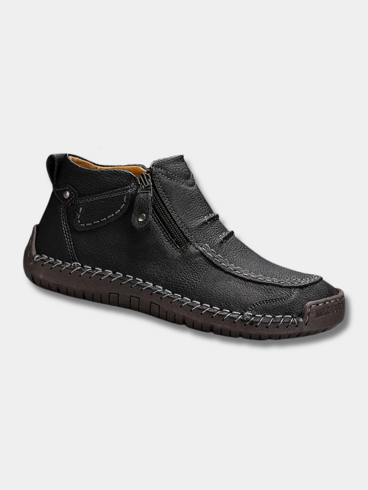 Unisex ergonomic orthopedic comfort shoes, black, for all-day foot support & shock absorption