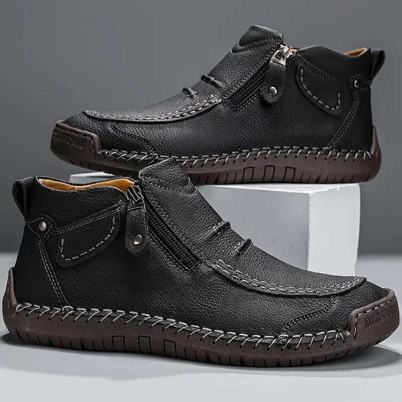 Unisex ergonomic dress shoes, brown, providing comfort & orthopedic foot support for long wear