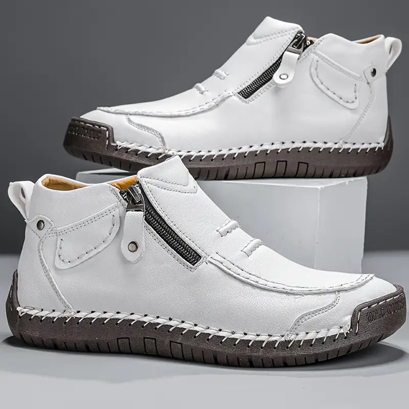Close-up of unisex orthopedic comfort shoe sole, showing shock-absorbing & ergonomic design