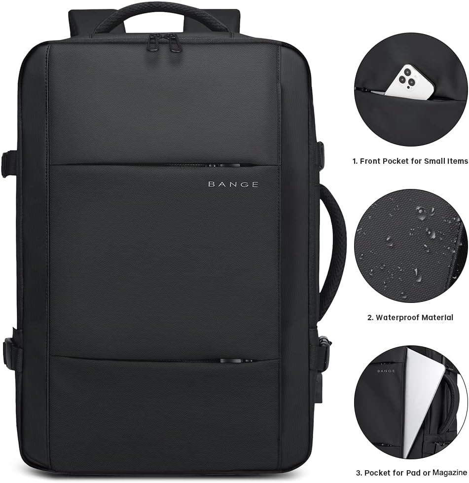 Versatile carry-on travel backpack for men & women, anti-theft design, fits laptops.