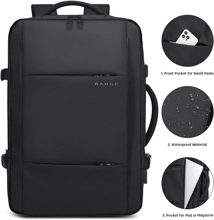Versatile carry-on travel backpack for men & women, anti-theft design, fits laptops.