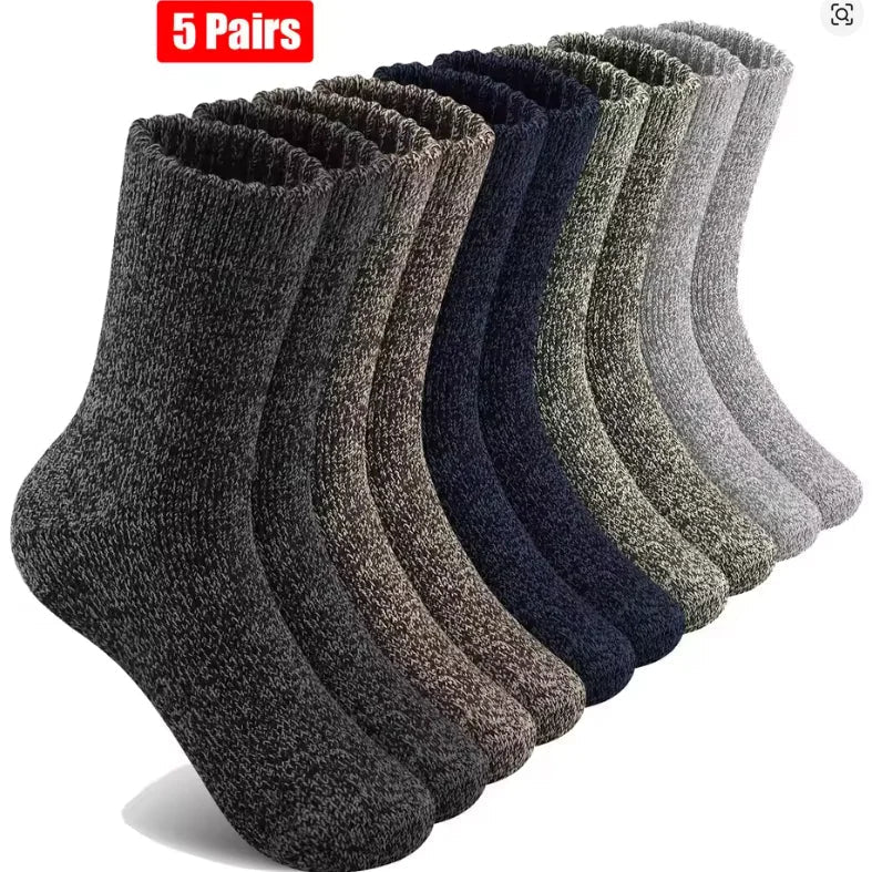 High-performance extra thick unisex merino wool socks for insulated, breathable winter comfort.