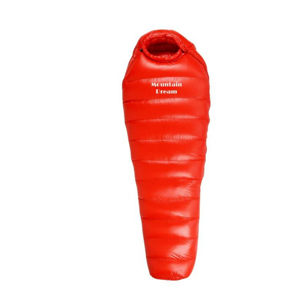 Unisex down fill sleeping bag, perfect for extreme -20°C winter conditions, hiking, & cold weather camping.