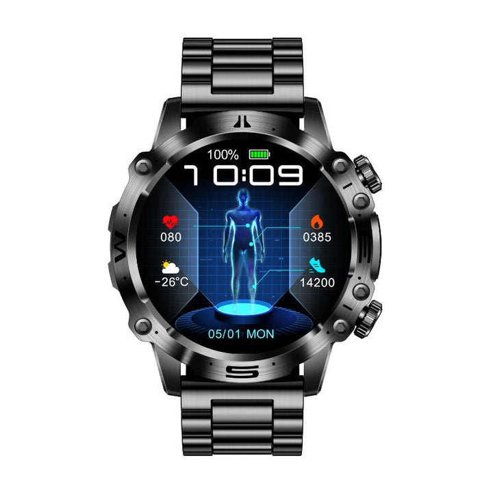 Unisex fitness smartwatch with heart rate & blood pressure monitor, perfect for daily health tracking.
