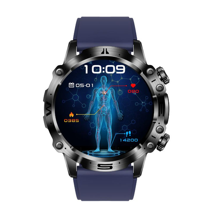 Modern unisex smartwatch, a versatile health tracker with blood pressure & heart rate monitoring for active lifestyles.