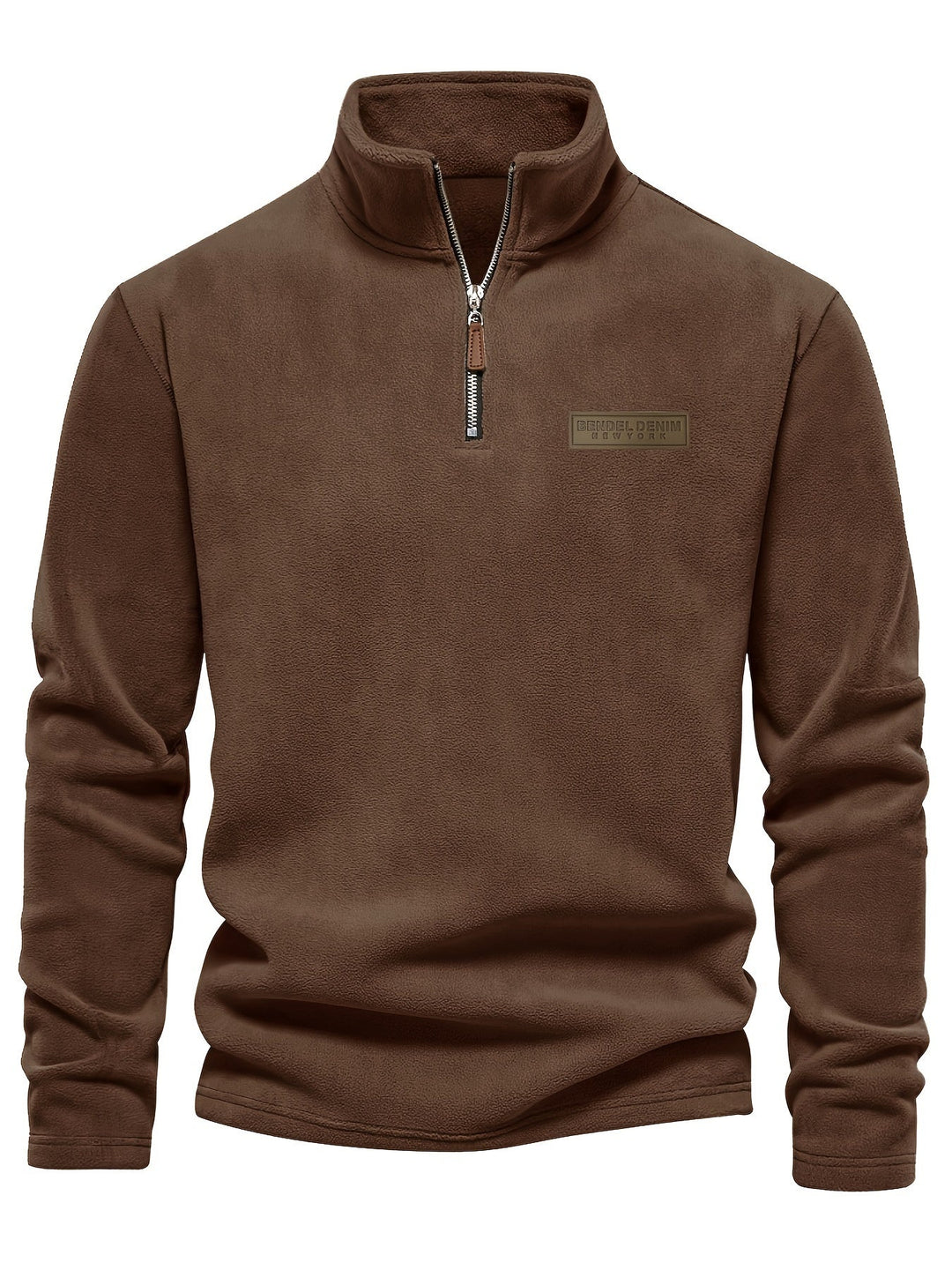 Comfortable unisex warm half-zip pullover, a versatile outerwear choice for cold weather layering and style.