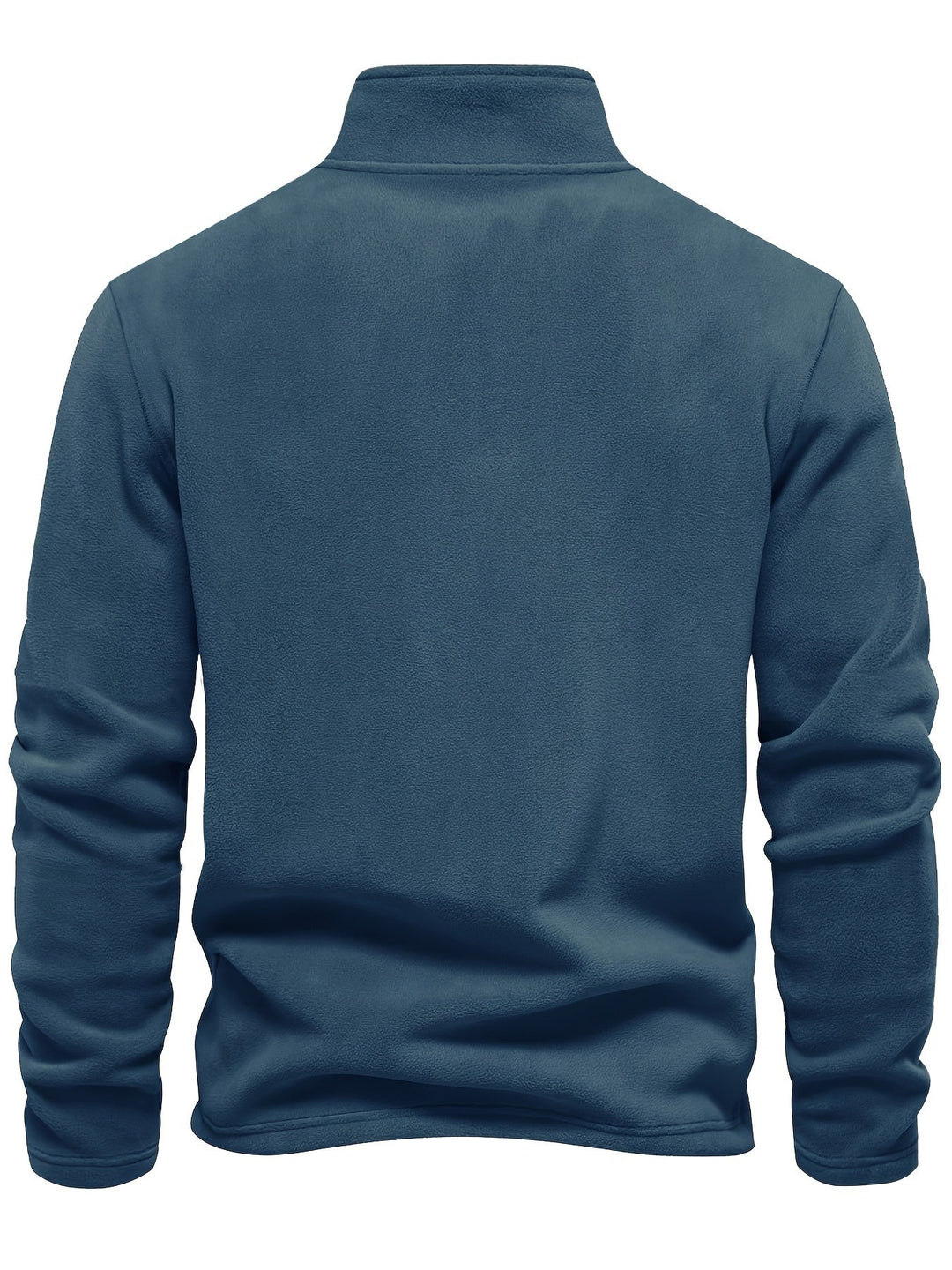 Soft fleece-lined half-zip pullover, designed for unisex comfort and superior warmth in chilly weather.
