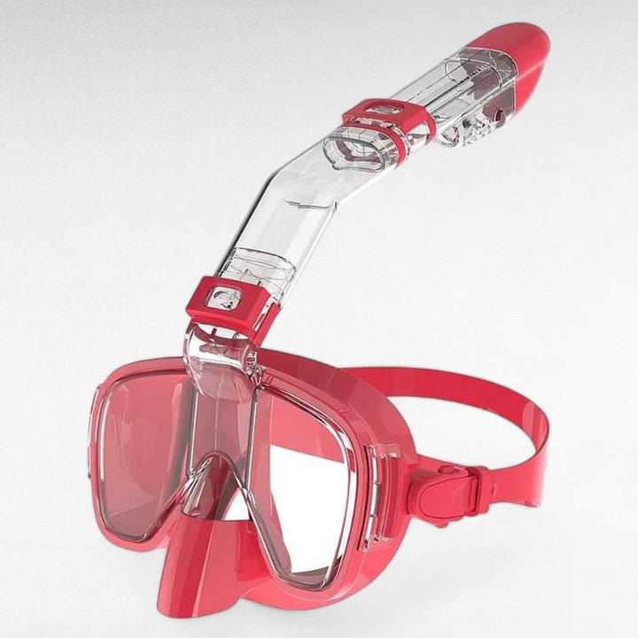 180° panoramic foldable snorkel mask, anti-fog & dry top for ultimate watersports fun.