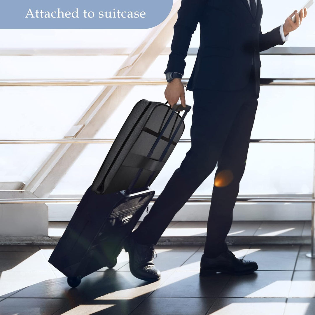 Foldable garment bag for suits & dresses. Waterproof travel cover for wrinkle-free clothing protection, unisex.