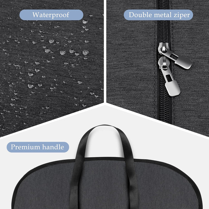 Waterproof garment travel bag for suits. Foldable Oxford fabric ensures wrinkle-free clothing protection, unisex.