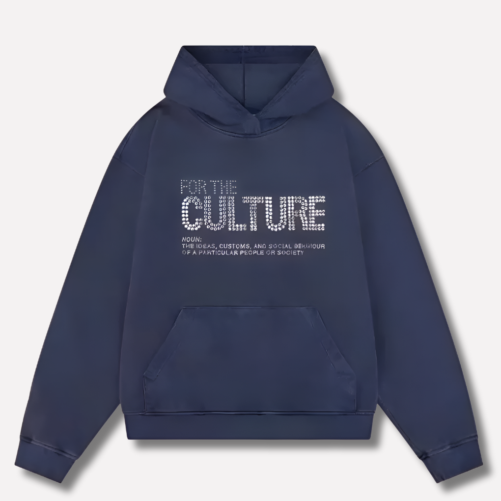 Unisex 'For The Culture' graphic print hoodie in jersey knit, perfect for streetwear and casual wear