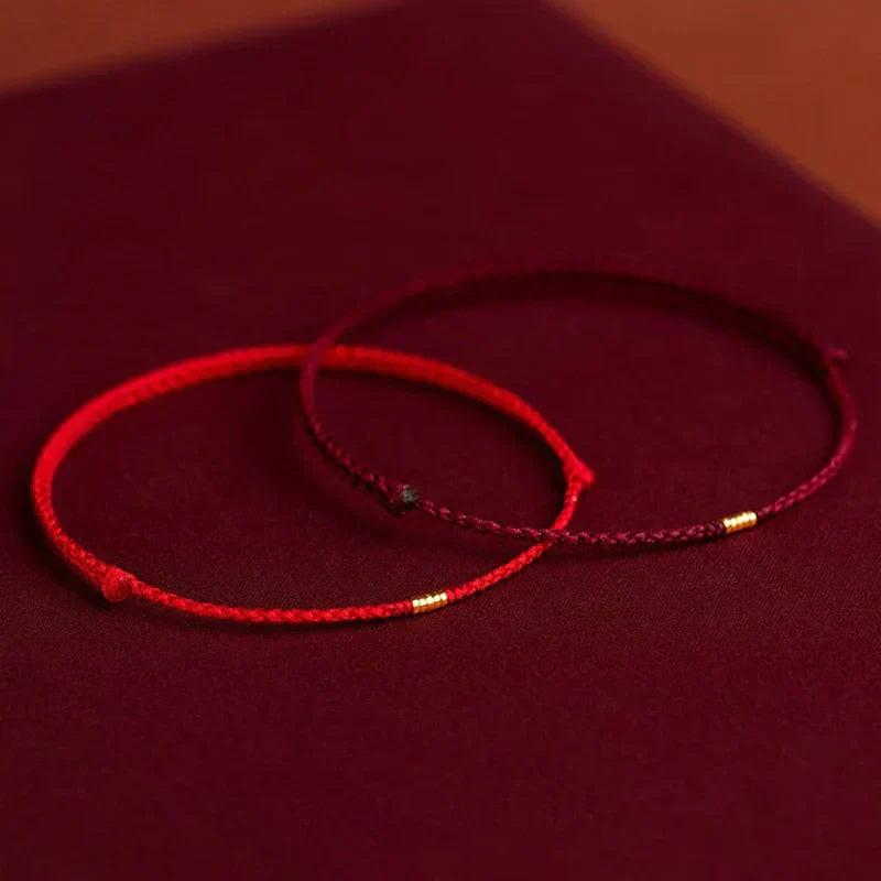 Harmony energy bracelet: Unisex handcrafted Tibetan blessing cord for mindful living & good fortune. Adjustable fit.