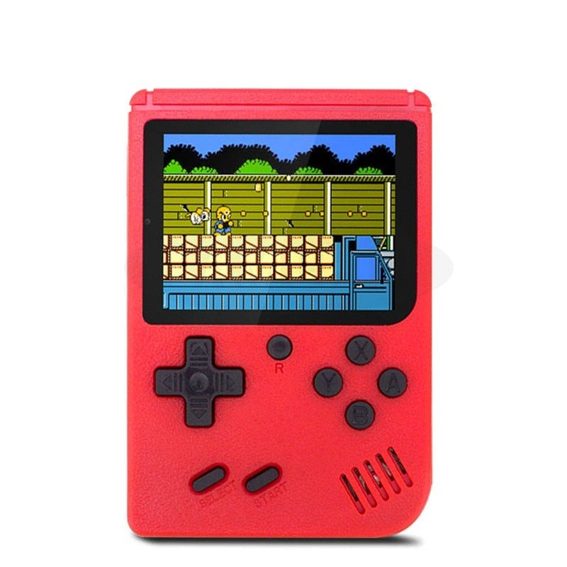 Unisex handheld retro gaming console with 400 classic games. Portable mini console for nostalgic fun.