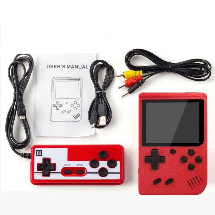 Gift-ready handheld retro gaming console with 400 classic games for a nostalgic portable video game experience.