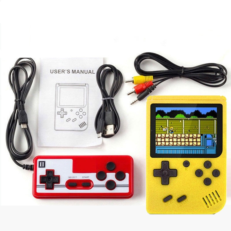 Bring back nostalgia with this handheld retro gaming console, 400 classic games included. A must-have mini console.
