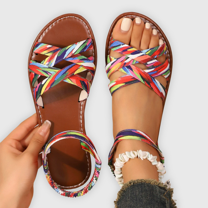 Unisex handmade brown strappy sandals perfect for comfortable summer casual beachwear