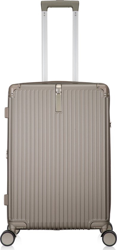 Robust hard shell travel suitcase, protecting your belongings. Mykonos durable luggage.