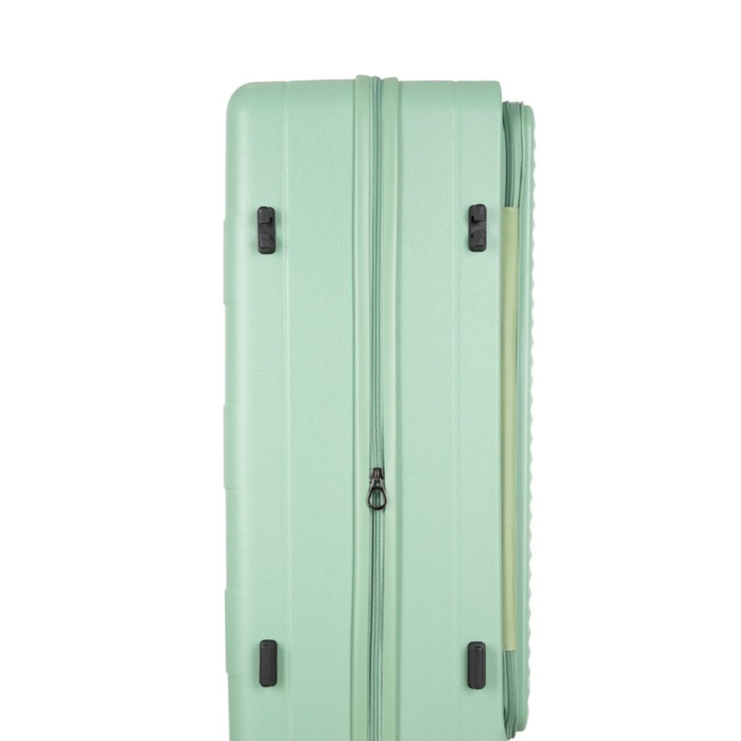 Durable hard-shell carry-on suitcase, designed for frequent travel. Features laptop access & robust spinner wheels.