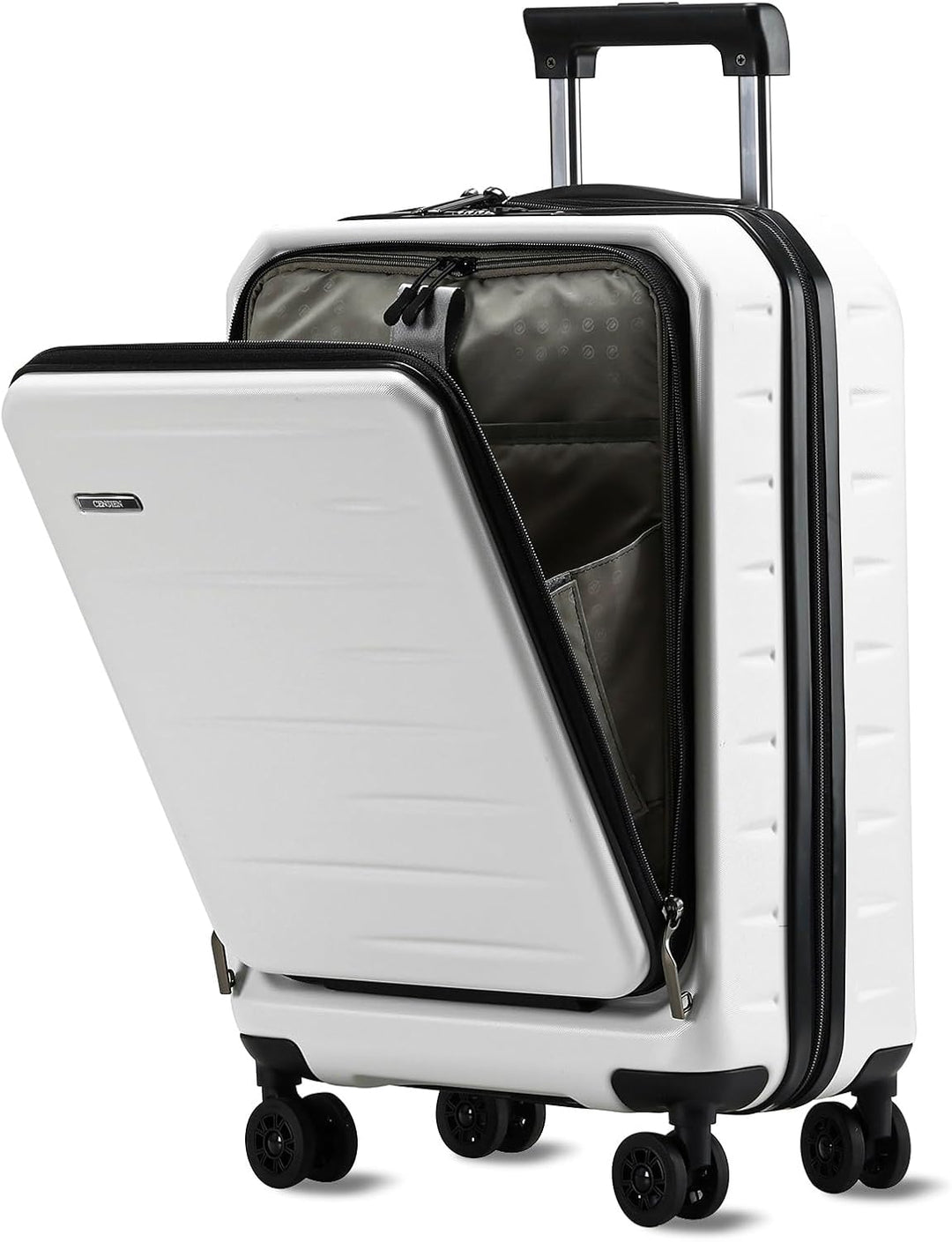 Unisex travel bag, hardshell, expandable, with integrated TSA lock for peace of mind.