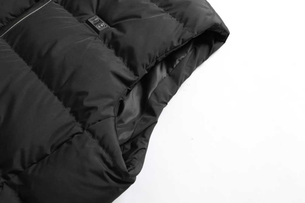 Functional unisex heated jacket, water-repellent, adjustable heat, a reliable choice for cold weather & active wear.