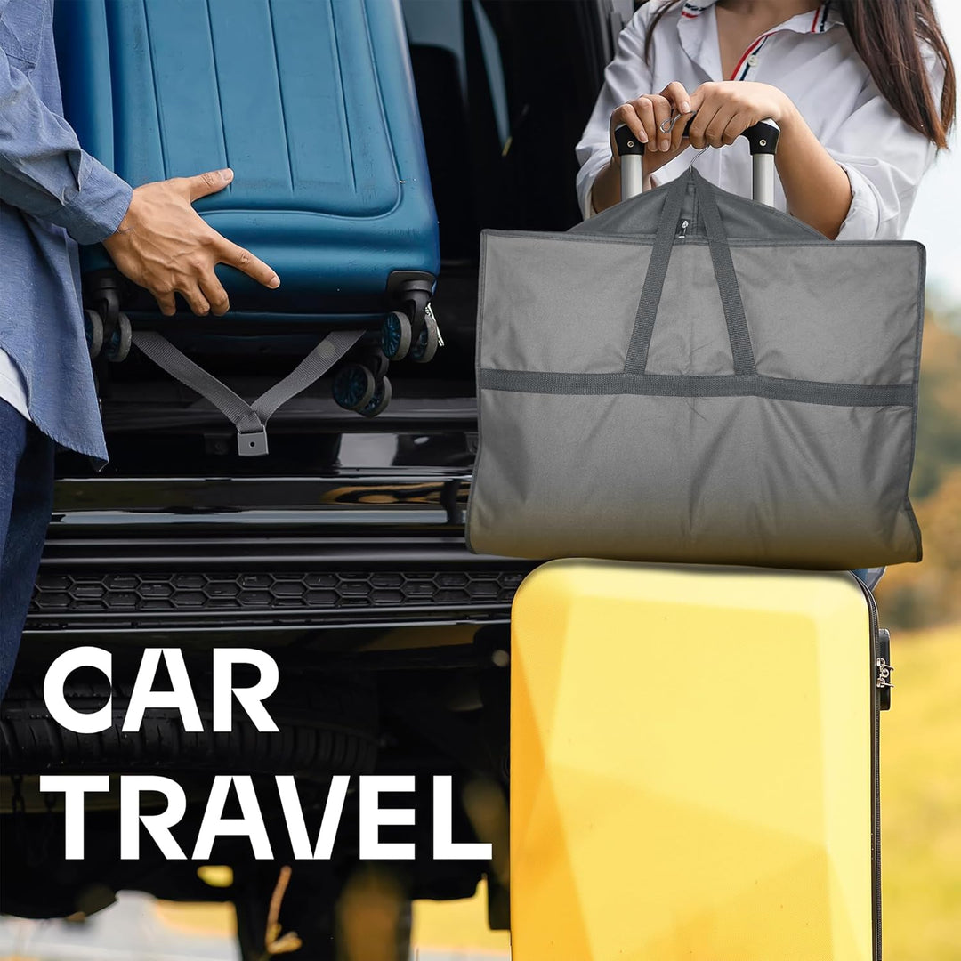 Accessory pockets on heavy-duty travel garment bag, perfect for ties, belts & small items.
