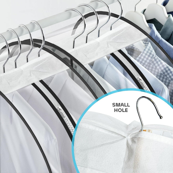Portable clothes protector: Heavy-duty travel garment bag for wrinkle-free suits & dresses.
