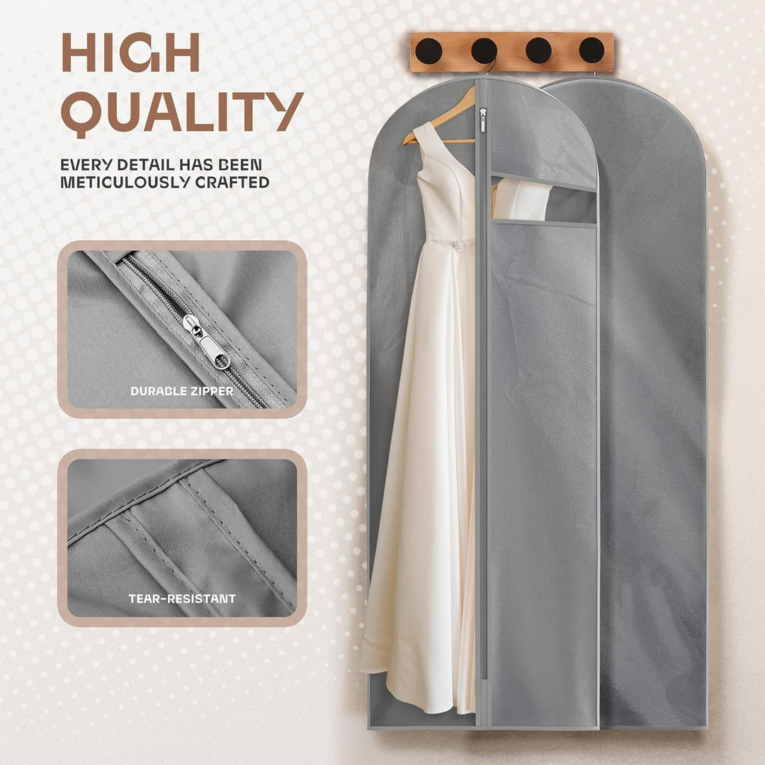 Heavy-duty garment bag with secure closure & multiple compartments for organized travel.