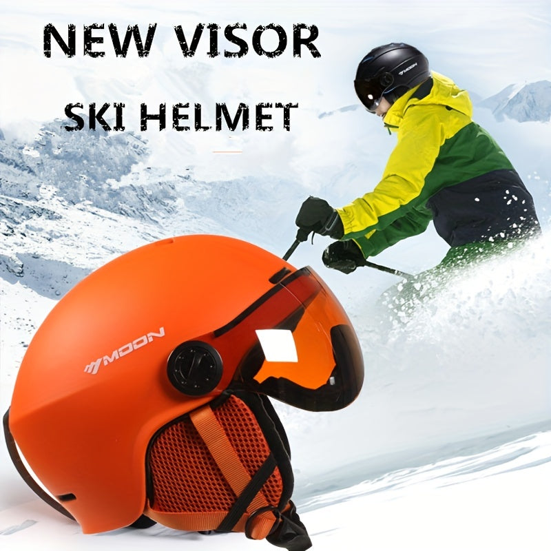Back view of a black ski helmet with vent details. High-quality head protection for snowboarding adventures.