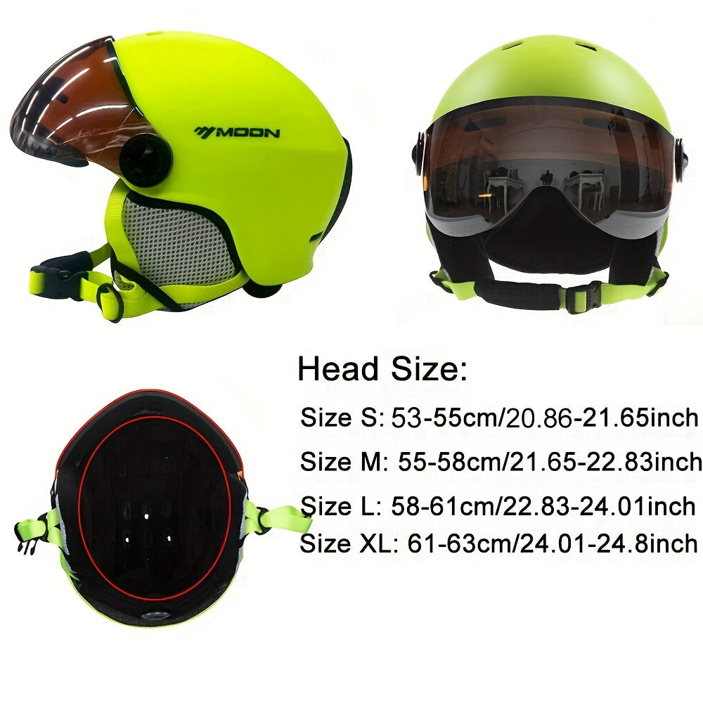 Close-up of ski helmet ventilation system. Breathable design for comfortable, safe winter sports.