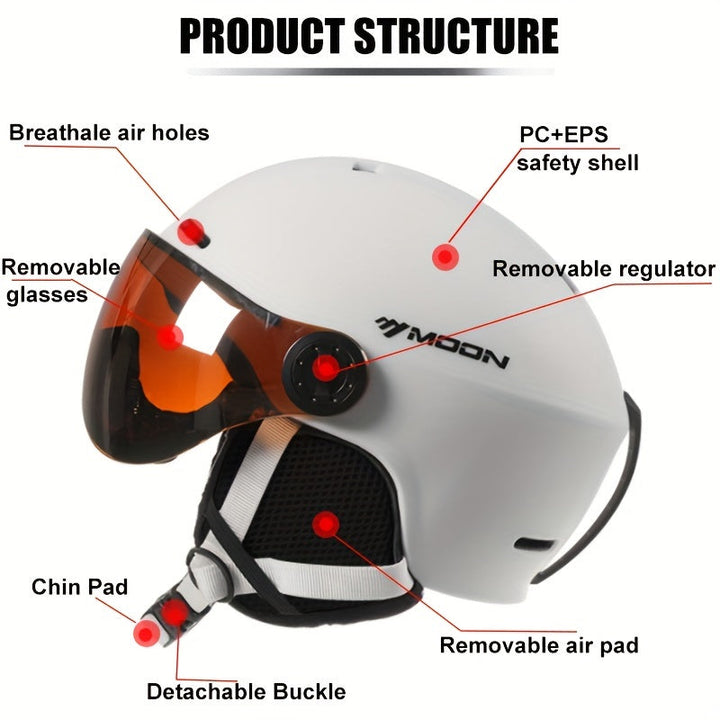 Premium ski helmet for ultimate safety on the slopes. Comfortable, adjustable head protection for adults.