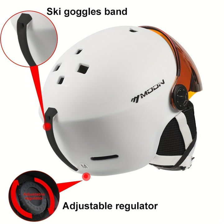 Durable and comfortable ski helmet, essential outdoor gear. Provides superior head protection for skiing.