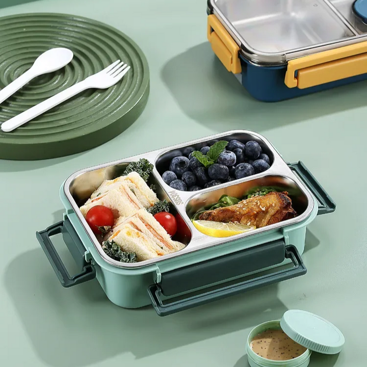 Adult bento box, unisex design, insulated & leakproof, great for daily meal prep & lunch.