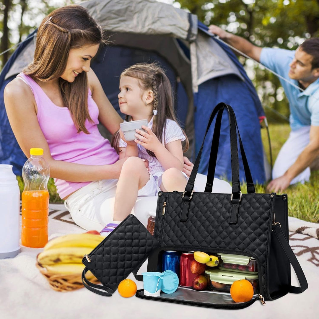 Versatile unisex work & travel bag with insulated lunch compartment & laptop sleeve, ideal for daily commute.